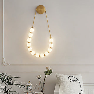 Modern dimmable white loop acrylic wall sconce — elegant LED