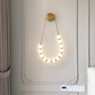 White loop acrylic LED wall sconce ambient — elegant dimmable