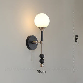 Medieval Wooden Wall Light – Rustic Long Wooden Sconce with Walnut Finish