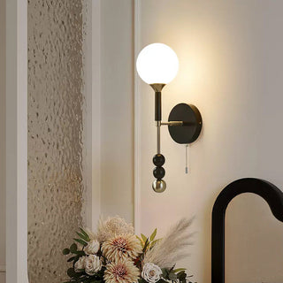 Medieval Wooden Wall Light – Rustic Long Wooden Sconce with Walnut Finish