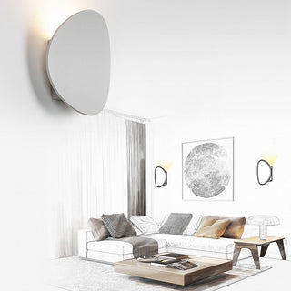 Modern aluminum disc LED wall sconce — soft diffused fixture