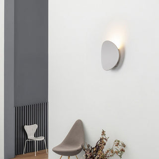 Modern disc LED aluminum wall sconce — soft diffused light
