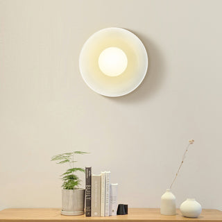 Nordic blue gradient ceramic wall light — modern bedroom sconce