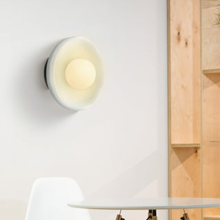 Blue gradient ceramic wall lamp Nordic — modern bedroom fixture