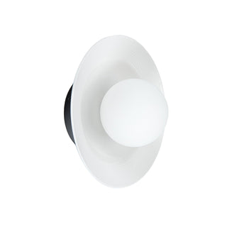 Minimalist Nordic white ceramic dome sconce — wall lamp fixture