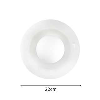 Ceramic Wall Light - Nordic Dome White Minimalist Wall Sconce for Living Room