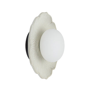 Retro ceramic wall sconce flower petal — soft ambient