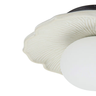 Ceramic flower petal ambient wall sconce — retro soft glow