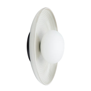 Soft ambient ceramic retro flower petal wall sconce — lamp