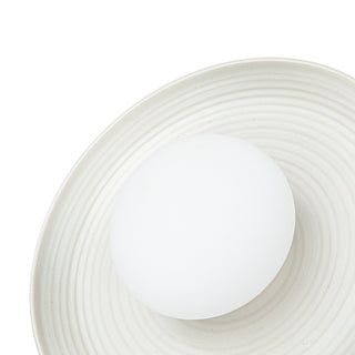 Retro flower petal ceramic wall sconce ambient — soft