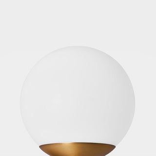 Double ball gold metal wall sconce — medieval wall light fixture