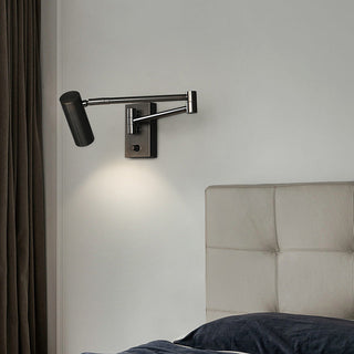 Brass gold finish Nordic adjustable spotlight sconce — LED