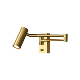 Adjustable Nordic brass spotlight LED wall lamp ambient — gold