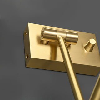Brass Nordic spotlight adjustable LED wall sconce — gold finish
