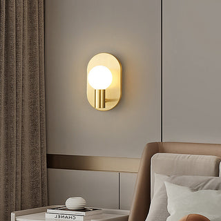 Brass Scandinavian bedside wall sconce — warm finish wall lamp