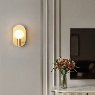 Brass Scandinavian wall sconce bedside — warm finish lamp
