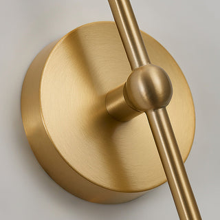Double head copper adjustable wall lamp ambient — brass glass sconce