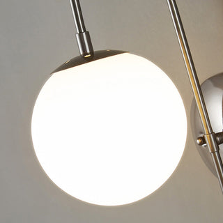 Vintage copper ball wall lamp angle — brass glass sconce