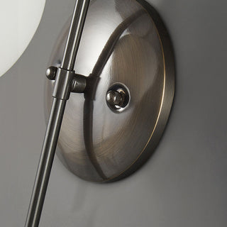 Copper ball brass glass wall sconce — vintage interior lamp