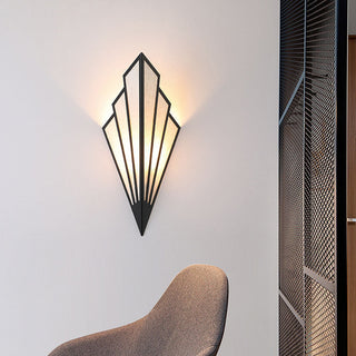 Modern LED wall light diamond linen — contemporary stylish sconce