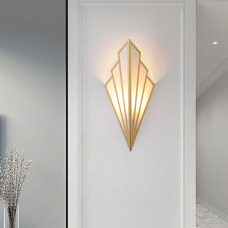 Diamond linen wall lamp close-up — modern LED contemporary