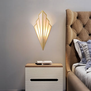 Diamond linen modern LED wall sconce — contemporary lamp
