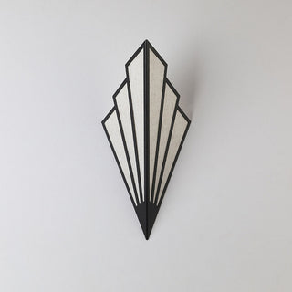 Modern diamond linen LED wall lamp angle — contemporary sconce