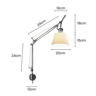 Rotatable silver wall sconce close-up — modern adjustable lamp
