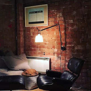 Silver rotatable wall sconce — modern adjustable living room light