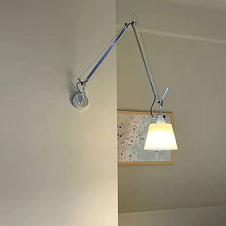 Rotatable silver wall light modern adjustable — living room fixture
