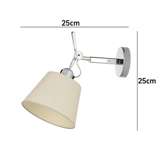 Silver fabric aluminum spotlight wall sconce — modern lamp fixture