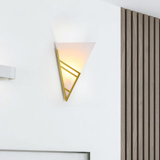 Modern inverted triangle wall lamp illuminated — dimmable iron acrylic