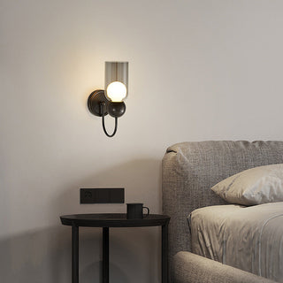 Nordic contemporary wall lamp brass clear glass illuminated