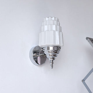 Nordic wall light white shade angle — modern stylish sconce
