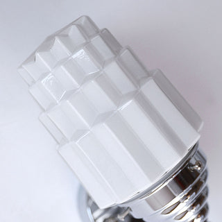 Nordic wall sconce in bedroom white shade — stylish modern