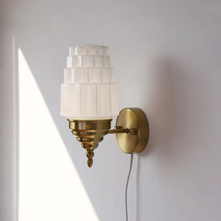 Modern stylish Nordic wall light white shade — sconce fixture