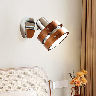 French mini wall light silver brown angle — E27 small sconce