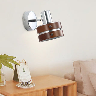 French mini wall sconce in corridor — brown silver E27 lamp