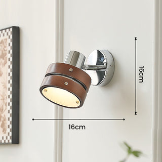 Small French E27 wall sconce brown silver — mini wall light
