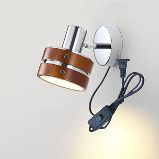 French mini wall lamp brown silver illuminated — E27 sconce