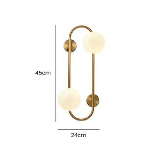 Multi Balls Wall Light – Modern Black & Gold Spherical Glass Shades Elegance
