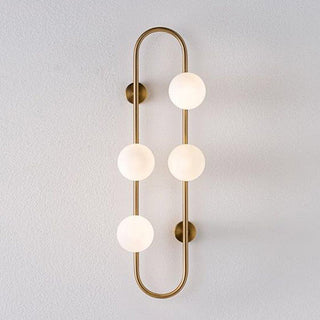 Black gold spherical glass wall lamp ambient — multi ball