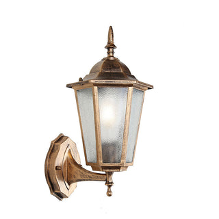Vintage outdoor wall lamp clear glass — retro garden fixture