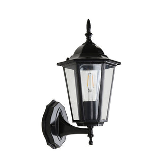 Retro outdoor wall light vintage garden — clear glass shade sconce
