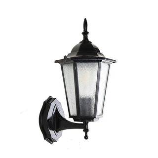 Vintage garden wall sconce clear glass — retro outdoor lamp