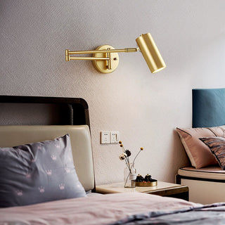Nordic reading wall lamp black iron — adjustable E27 bedside