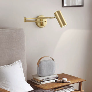 Adjustable black iron bedside wall lamp ambient — Nordic E27