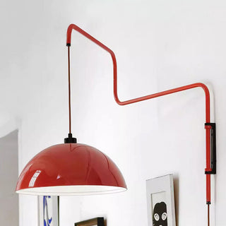 Geometric red shade modern wall sconce — creative lamp