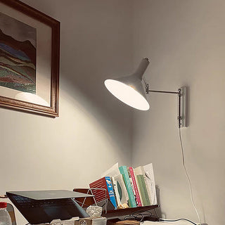 Bauhaus metal glass wall sconce in living room — rotatable iron