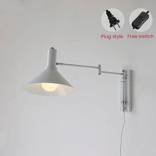 Bauhaus metal glass rotatable wall sconce — iron fixture